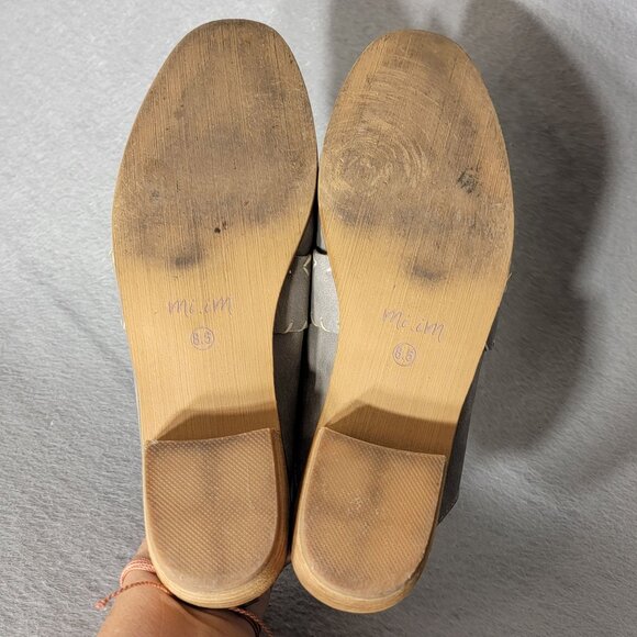 Mi iM Simone Mule Shoe Embroidered Vegan Leather Slip On Closed Toe Shoe 8.5 - Picture 7 of 12